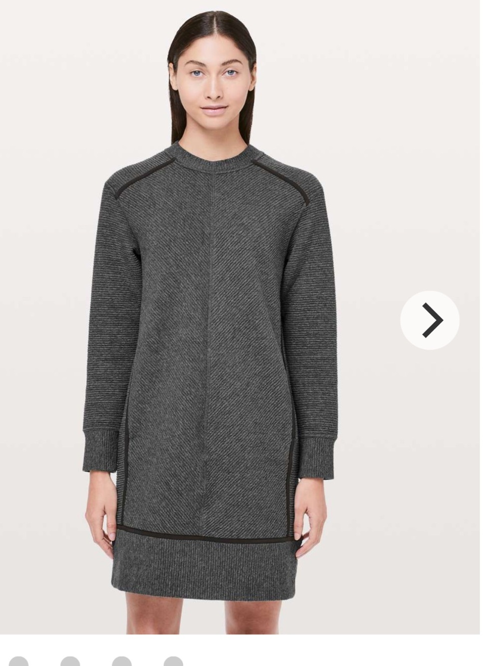 Lululemon On Repeat Dress Heathered Core Dark Grey size 4